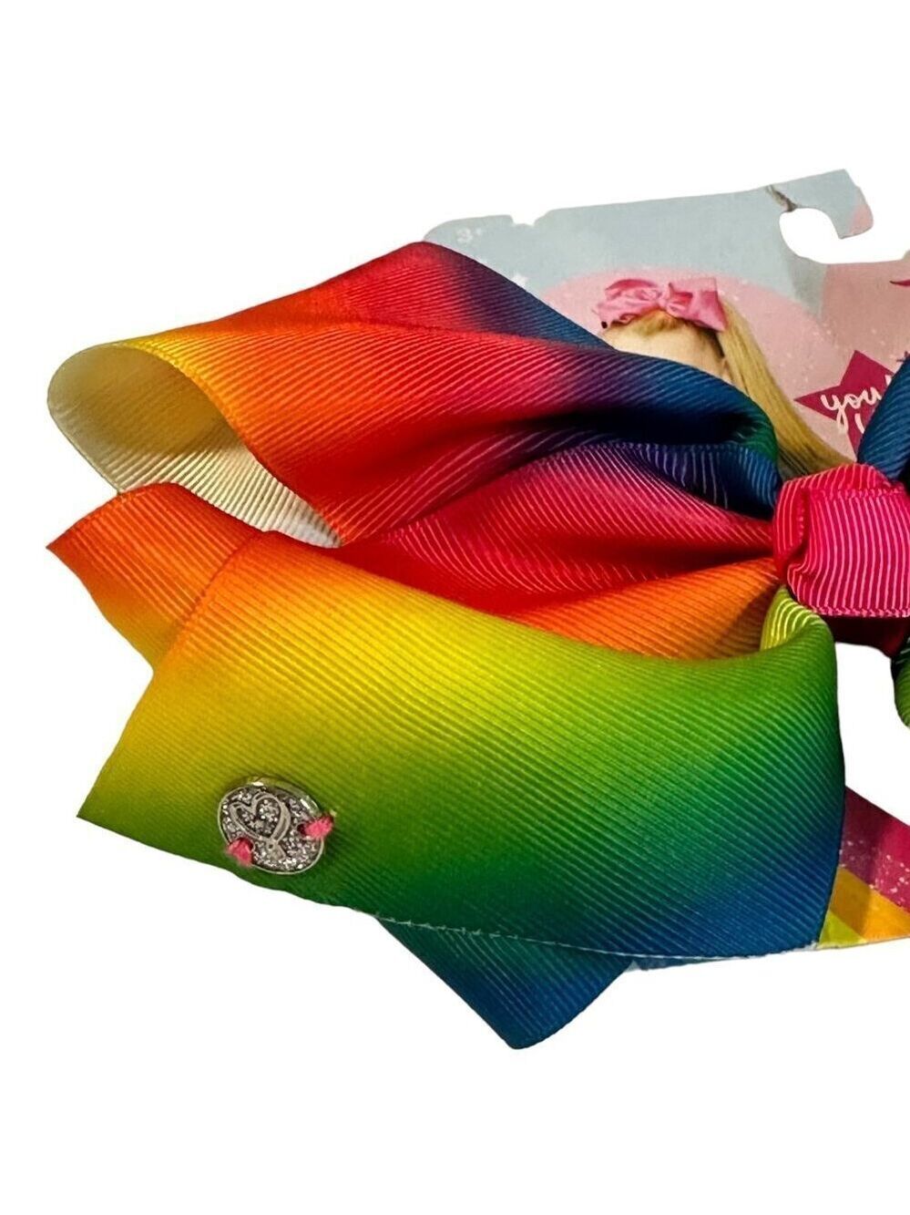 JoJo Siwa Signature Rainbow Hair Bow 7" Large Cheer Accessory Girl Gift - Picture 6 of 7